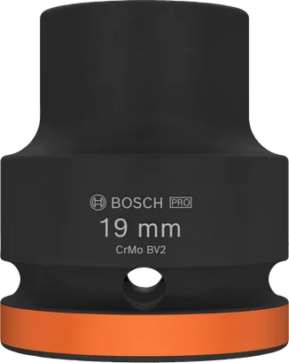 Vaso de impacto Bosch PRO de 3/4" y 19 mm con anillo naranja.